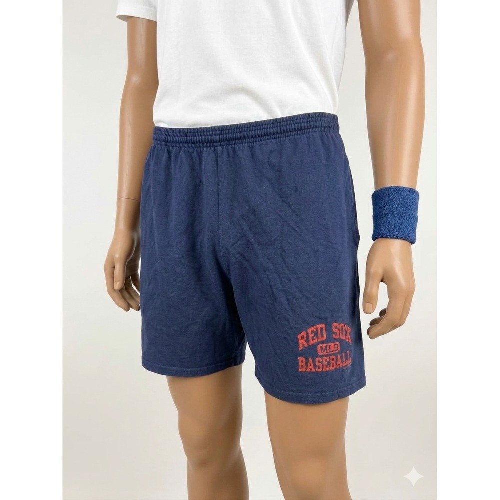 Vintage 1995 Red Sox MLB Cotton Jersey Shorts M Team Hanes 90s Gym Retro